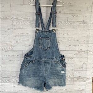 Vanilla Star Overalls Bibs shorts jeans Festival vintage Large cottagecore